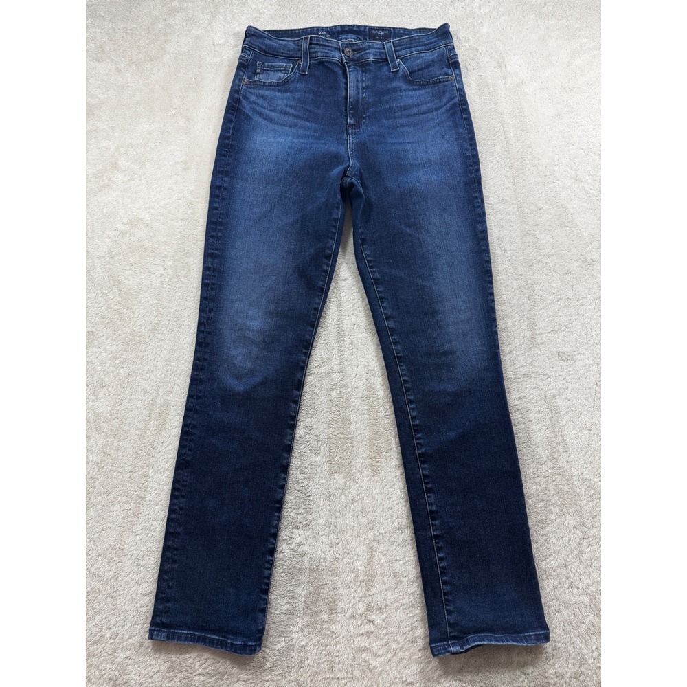 AG Womens Mari High Rise Straight Leg Blue Denim Jeans 28R Meas: 28x29